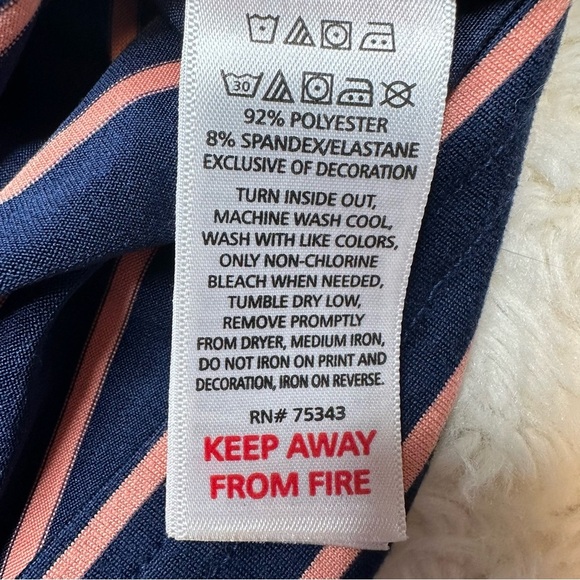 Tommy Bahama Polo Shirt Blue and Pink Striped Size 6 - Picture 8 of 16